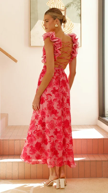 Galilhai Maxi Dress - Pink Floral