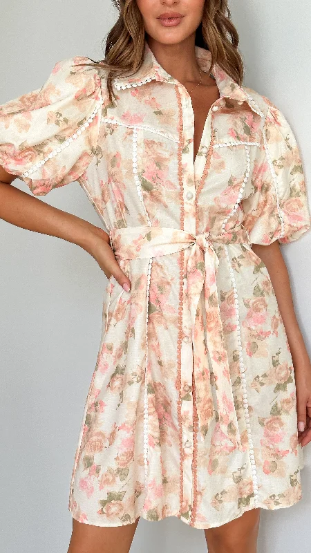 Mason Mini Dress - Blossom Print