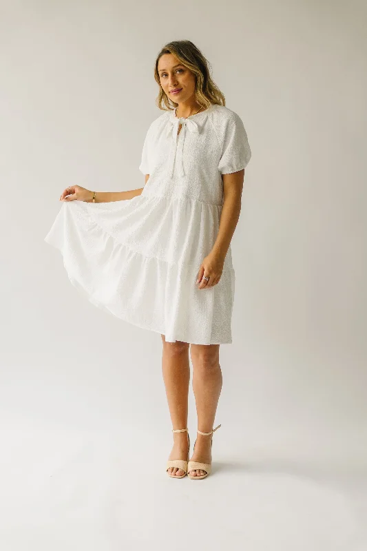 The Birdie Babydoll Dress in Ivory