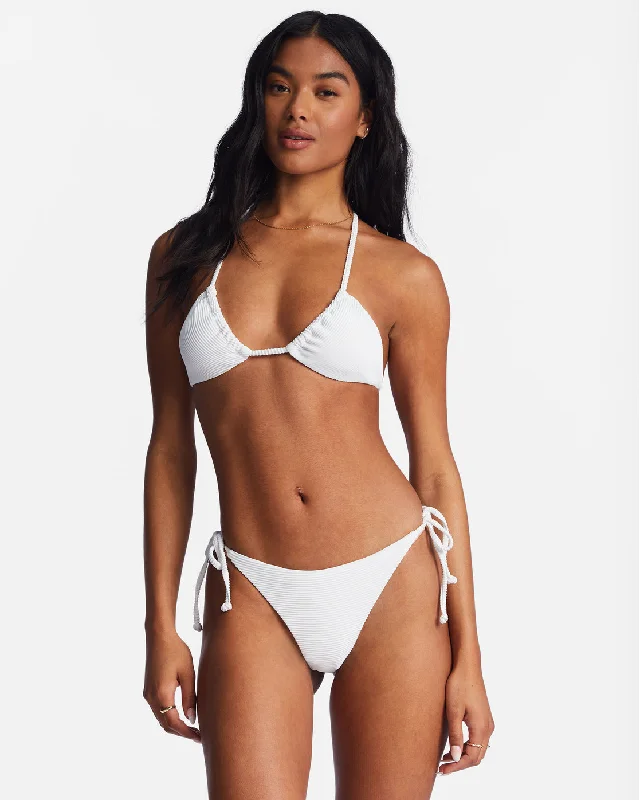 Tanlines Tie Side Tanga Bikini Bottoms - White