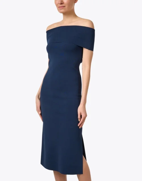 Aulla Navy Off the Shoulder Dress