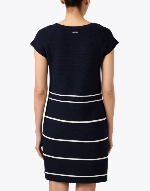 Costa Navy Striped Cotton Dress