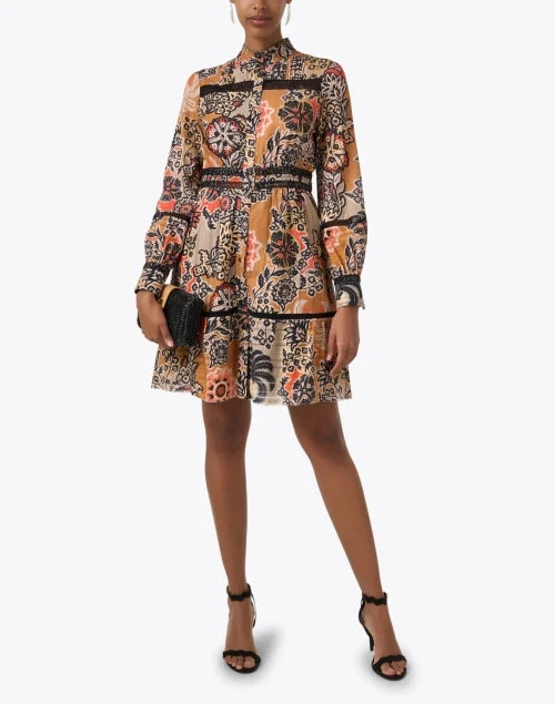 Farrah Multi Print Cotton Shirt Dress