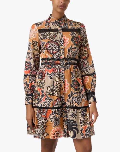 Farrah Multi Print Cotton Shirt Dress