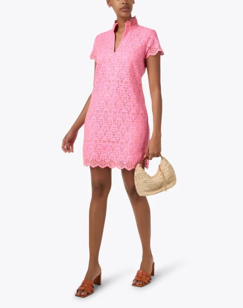 Pink Eyelet Tunic Dress