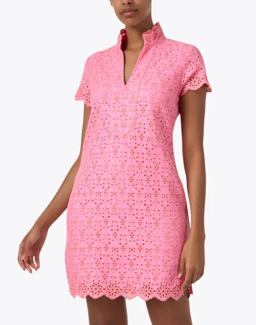 Pink Eyelet Tunic Dress