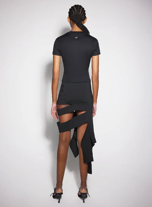 black bandage knit skirt